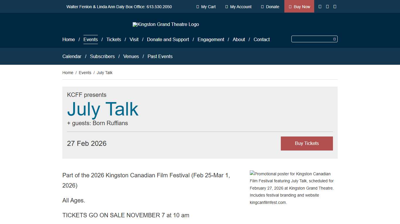 July Talk | Kingston Grand Theatre